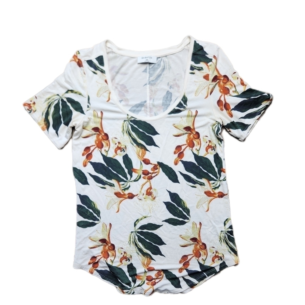Aritzia | Babaton Floral Tee Size XXS